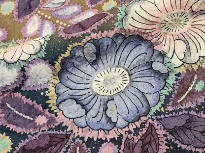 平和屋着物●豪華振袖　辻が花　絞り　黒地　金彩　仮絵羽　逸品　未使用　CABD9138gh