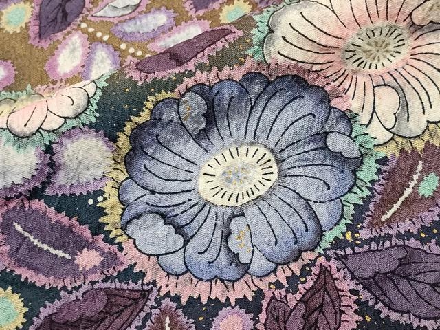 平和屋着物●豪華振袖　辻が花　絞り　黒地　金彩　仮絵羽　逸品　未使用　CABD9138gh