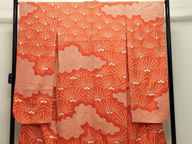 平和屋着物●豪華振袖　総絞り　雲取り松文　正絹　逸品　CABD9139gh