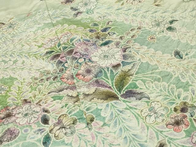 平和屋着物●豪華振袖　作家物　辻が花　絞り　暈し染め　銀通し地　仮絵羽　逸品　未使用　CABD9140gh