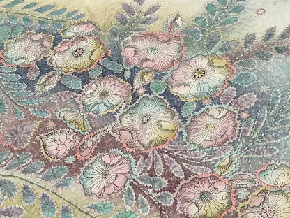 平和屋着物●訪問着　辻が花　絞り　暈し染め　金彩　正絹　逸品　CABD9146gh