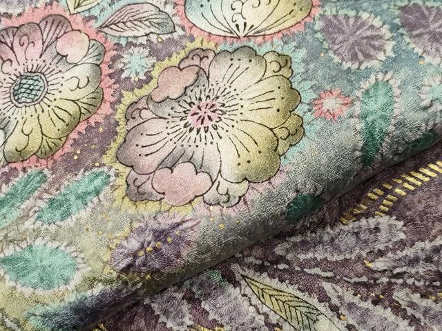 平和屋着物●訪問着　辻が花　絞り　暈し染め　金彩　正絹　逸品　CABD9146gh
