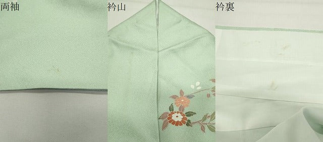 平和屋着物●訪問着　友禅　草花文　暈し染め　正絹　逸品　CABD9149gh