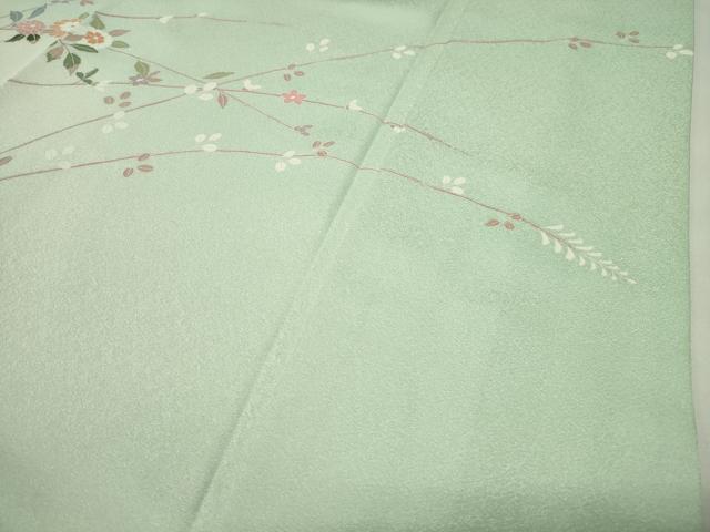 平和屋着物●訪問着　友禅　草花文　暈し染め　正絹　逸品　CABD9149gh