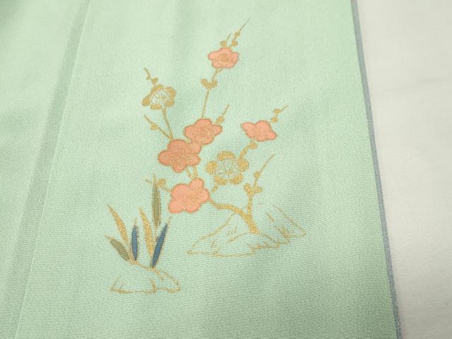 平和屋着物●訪問着　友禅　草花文　暈し染め　正絹　逸品　CABD9149gh