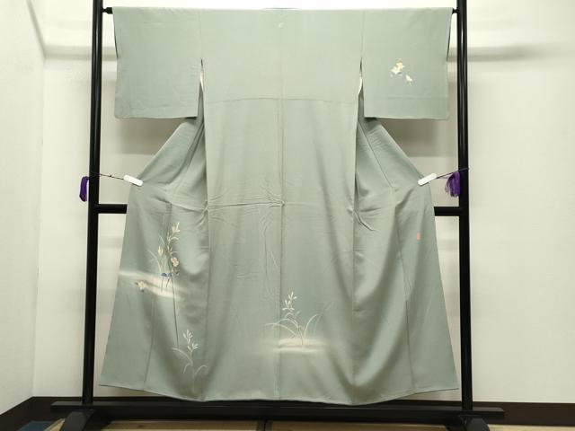 平和屋着物●本加賀友禅作家　南克治　訪問着　草花文　暈し染め　正絹　逸品　CABD9151gh 平和屋着物○本加賀友禅作家 南克治 訪問着 草花文 暈し