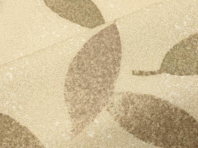 平和屋着物●訪問着　刺繍　舞葉花文　暈し染め　金糸　正絹　逸品　未使用　CABD9152gh