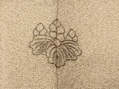 平和屋着物●訪問着　刺繍　舞葉花文　暈し染め　金糸　正絹　逸品　未使用　CABD9152gh
