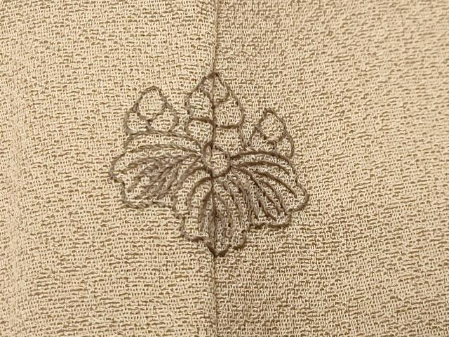 平和屋着物●訪問着　刺繍　舞葉花文　暈し染め　金糸　正絹　逸品　未使用　CABD9152gh