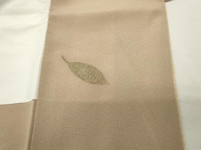 平和屋着物●訪問着　刺繍　舞葉花文　暈し染め　金糸　正絹　逸品　未使用　CABD9152gh