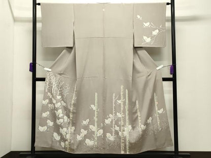 平和屋着物●鎌倉友禅　坂井教人　日本工芸会正会員　訪問着　カラー　金彩　正絹　逸品　CABD9153gh