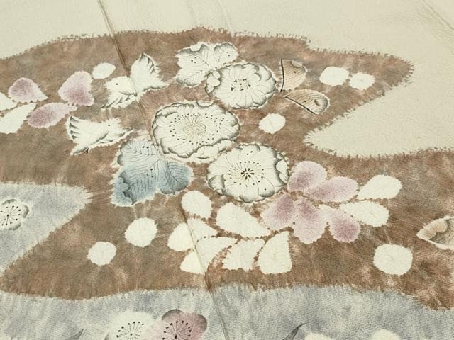 平和屋着物●十日町　名門　滝泰謹製　訪問着　辻が花　正絹　逸品　DAAV4838ud 滝泰謹製 辻が花 絞り 十日町友禅 訪問着 正絹 淡藤色 紫 828 | kimono