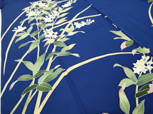 平和屋着物●本加賀友禅作家　金丸充夫　訪問着　草花文　正絹　逸品　CABD9156gh