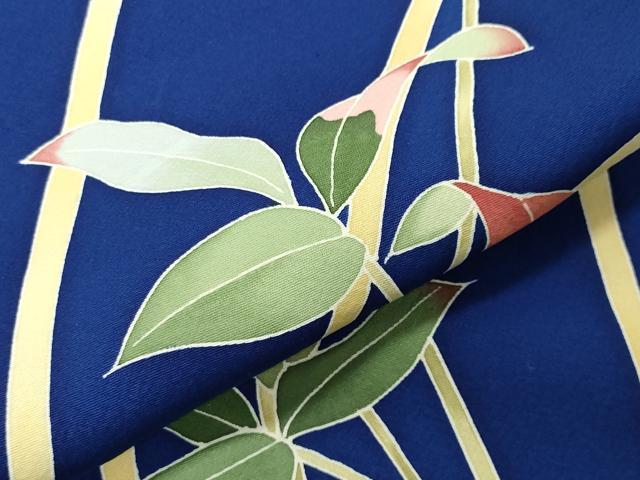 平和屋着物●本加賀友禅作家　金丸充夫　訪問着　草花文　正絹　逸品　CABD9156gh