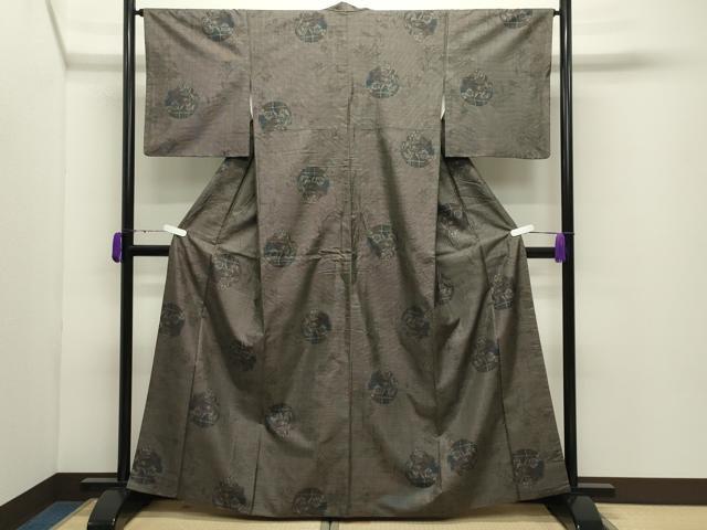 平和屋着物●本場大島紬　9マルキ　花丸文　正絹　逸品　CABD9160gh