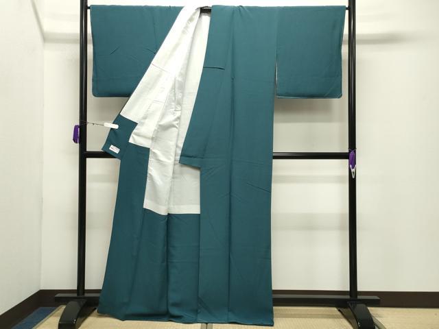 平和屋着物●上質な色無地　藍色　やまと誂製　正絹　逸品　未使用　CABD9162gh