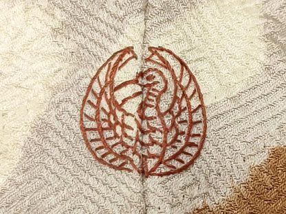 平和屋着物●中国三大刺繍　相良刺繍　訪問着　絞り　地紙枝椿花文　金糸　正絹　逸品　CABD9164gh