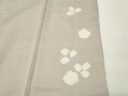 平和屋着物●中国三大刺繍　相良刺繍　訪問着　絞り　地紙枝椿花文　金糸　正絹　逸品　CABD9164gh