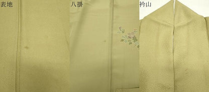 平和屋着物●本加賀友禅作家　押田正義監修　色無地　吉祥地紋　木蘭色　正絹　逸品　CABD9165gh