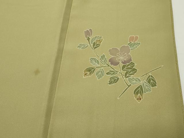 平和屋着物●本加賀友禅作家　押田正義監修　色無地　吉祥地紋　木蘭色　正絹　逸品　CABD9165gh