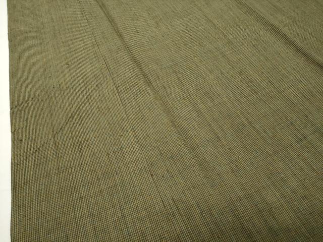 平和屋着物●男性　紬　アンサンブル　絣文様　正絹　逸品　CABD9166gh