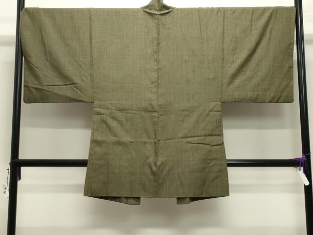 平和屋着物●男性　紬　アンサンブル　絣文様　正絹　逸品　CABD9166gh