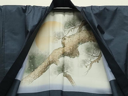 平和屋着物●男性　本場大島紬　アンサンブル　キングサイズ　100亀甲　総詰め　正絹　逸品　CABD9168gh