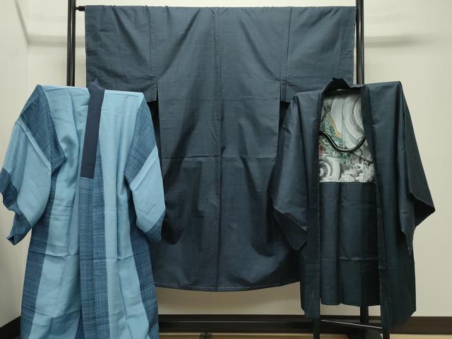 平和屋着物●男性　本場大島紬　アンサンブル・長襦袢セット　100亀甲　総詰め　正絹　逸品　未使用　CABD9170gh