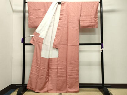 平和屋着物●上質な色無地　花唐草地紋　東雲文　正絹　逸品　未使用　CABD9174gh