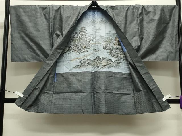 平和屋着物●男性　本場大島紬　アンサンブル　100亀甲　総詰め　キングサイズ　正絹　逸品　CABD9176gh