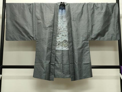 平和屋着物●男性　本場大島紬　アンサンブル　100亀甲　総詰め　キングサイズ　正絹　逸品　CABD9176gh