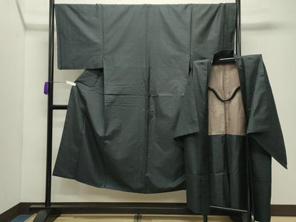 平和屋着物●男性　本場大島紬　アンサンブル　絣文様　正絹　逸品　CABD9177gh