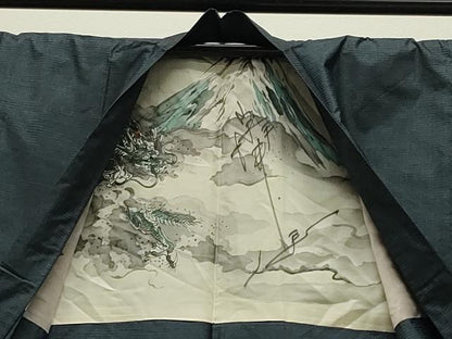 平和屋着物●男性　本場大島紬　アンサンブル　100亀甲　総詰め　正絹　逸品　CABD9178gh