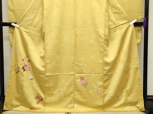 平和屋着物●豪華振袖　舞桜文　金彩　正絹　逸品　CABD9181gh