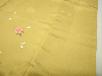 平和屋着物●豪華振袖　舞桜文　金彩　正絹　逸品　CABD9181gh