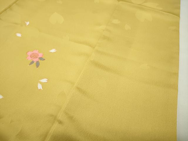 平和屋着物●豪華振袖　舞桜文　金彩　正絹　逸品　CABD9181gh