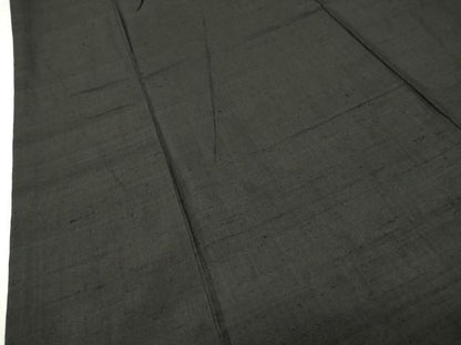平和屋着物●男性　黒紋付　紬地　正絹　逸品　CABD9184gh