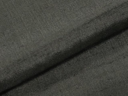 平和屋着物●男性　黒紋付　紬地　正絹　逸品　CABD9184gh
