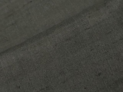 平和屋着物●男性　黒紋付　紬地　正絹　逸品　CABD9184gh