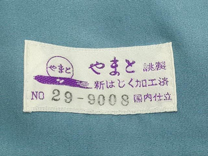 平和屋着物●紋織間道紬　草花文　やまと誂製　反端付き　胴抜き仕立て　正絹　逸品　CABD9185gh