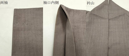 平和屋着物●本場結城紬　重要無形文化財　色無地　鳩羽鼠色　正絹　逸品　CABD9187gh