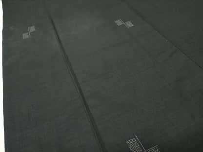 平和屋着物●結城紬　80亀甲　吉祥文　正絹　逸品　CABD9189gh