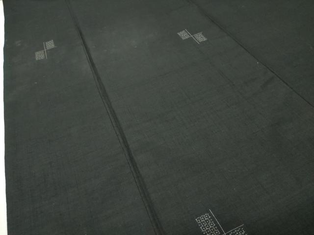平和屋着物●結城紬　80亀甲　吉祥文　正絹　逸品　CABD9189gh