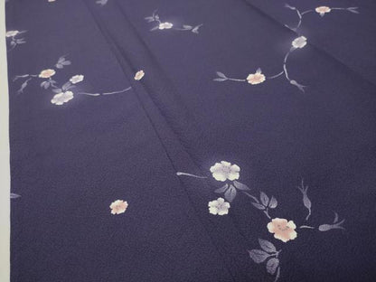 平和屋着物●上質な小紋　草花文　正絹　逸品　CABD9190gh