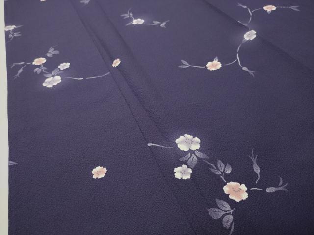 平和屋着物●上質な小紋　草花文　正絹　逸品　CABD9190gh