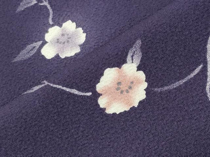 平和屋着物●上質な小紋　草花文　正絹　逸品　CABD9190gh
