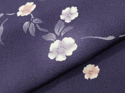 平和屋着物●上質な小紋　草花文　正絹　逸品　CABD9190gh