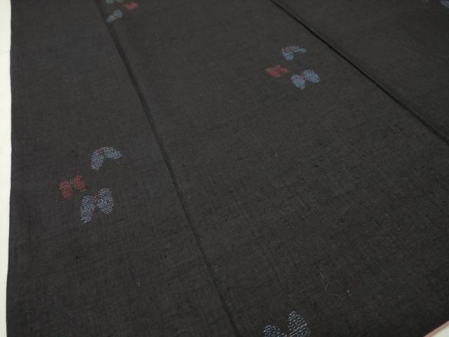 平和屋着物●本場結城紬　重要無形文化財　100亀甲　舞蝶文　正絹　逸品　CABD9199gh