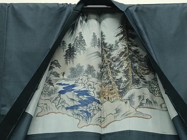 平和屋着物●男性　本場大島紬　アンサンブル　100亀甲　総詰め　正絹　逸品　未使用　CABD9206gh