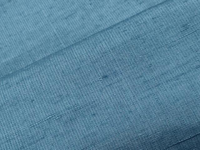 平和屋着物●男性　紬　アンサンブル　色無地　藍鼠色　正絹　逸品　CABD9209gh